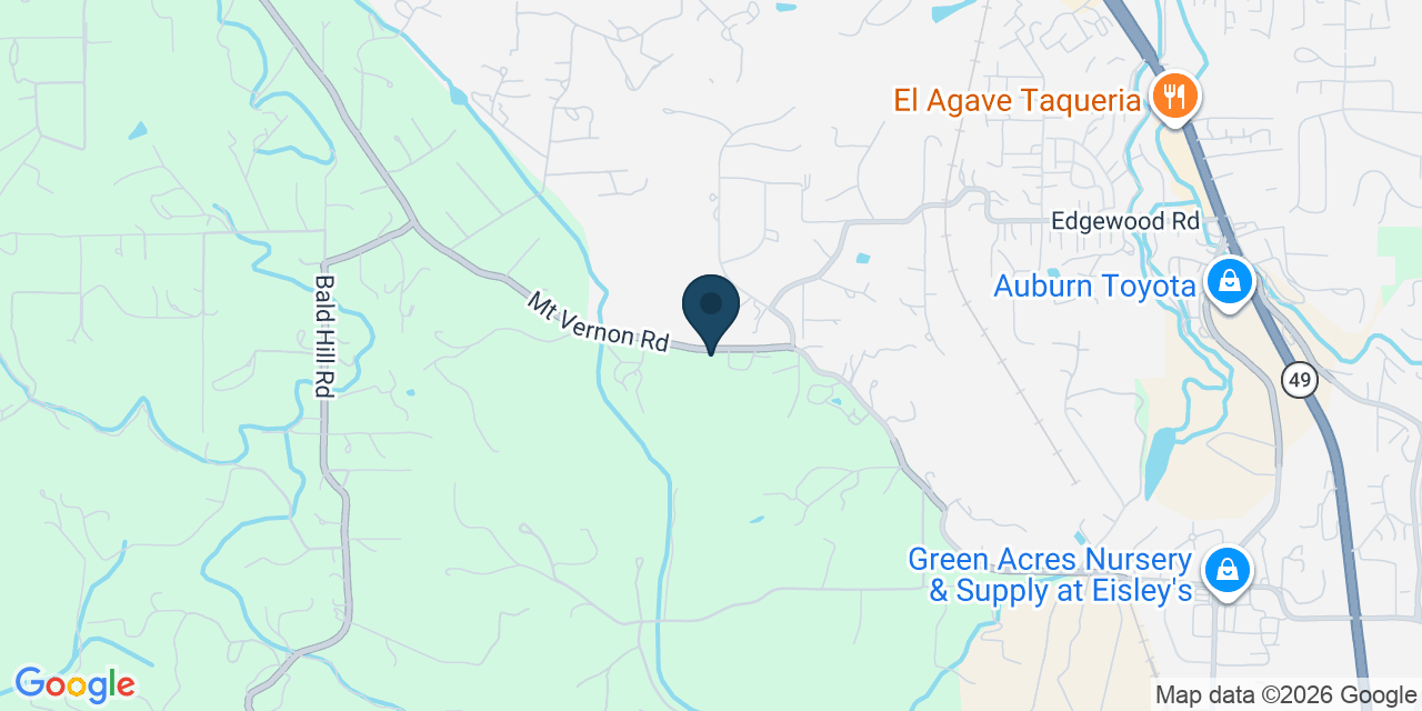 Map showing Auburn, Placer County, CA