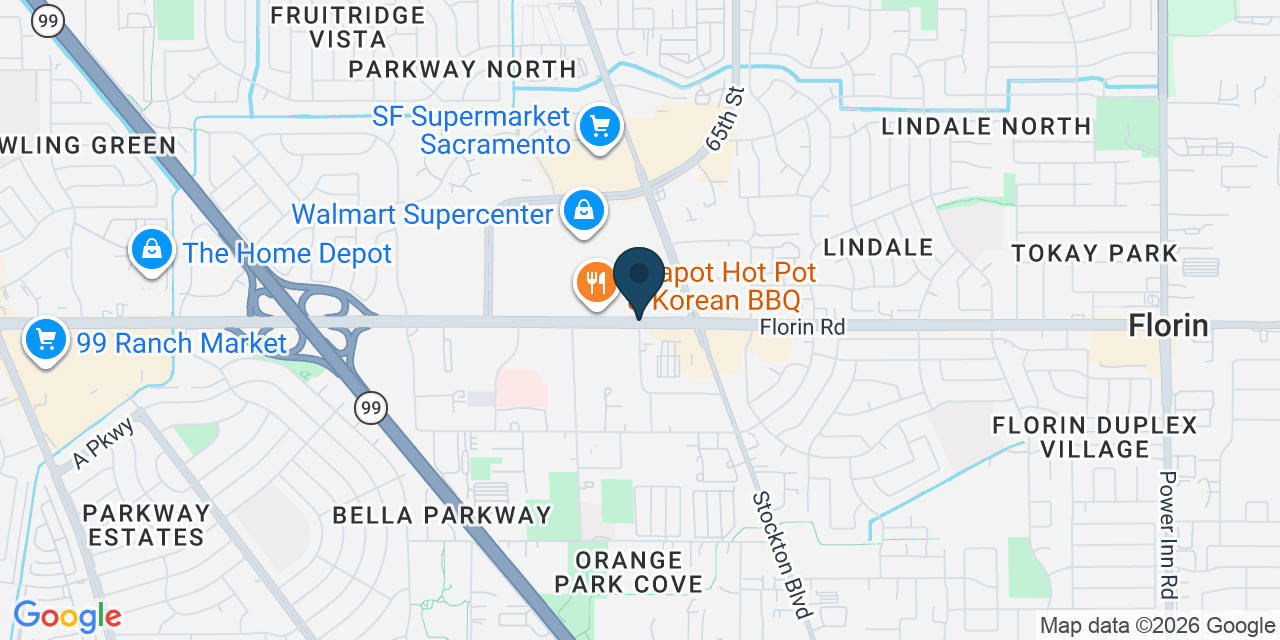 Map showing Florin, Sacramento County, CA