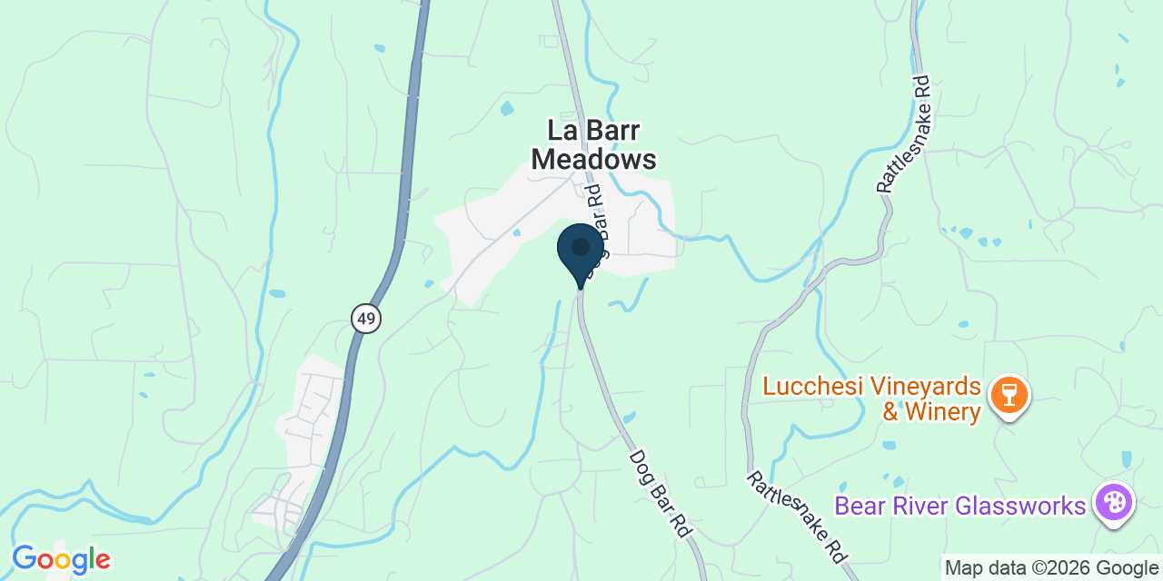 Map showing Nevada County, CA