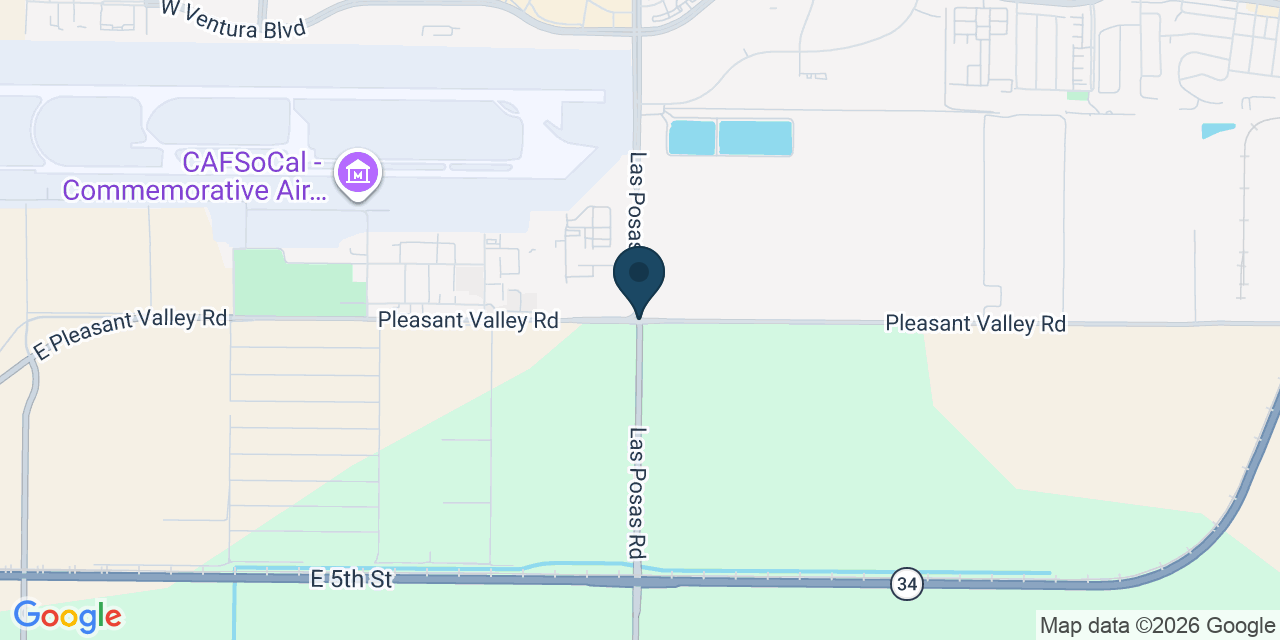 Map showing Camarillo, Ventura County, CA