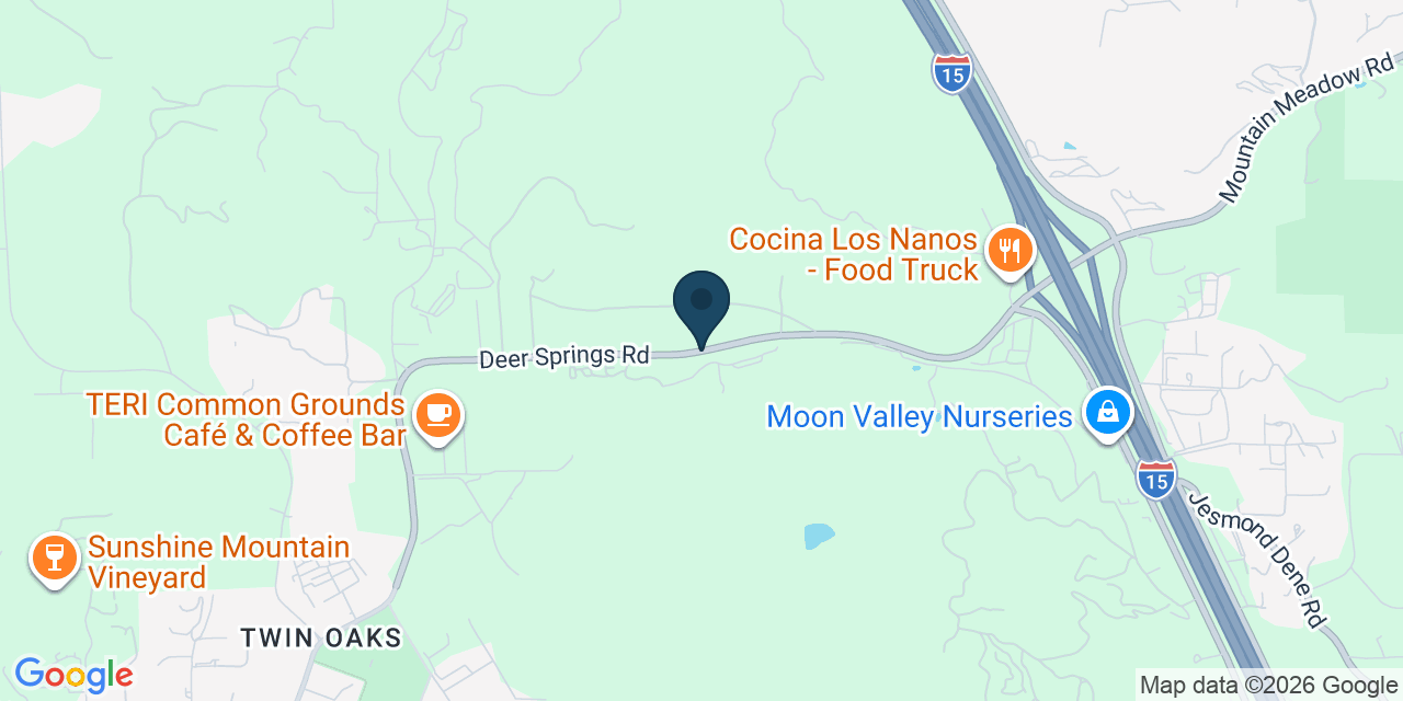Map showing San Diego County, CA