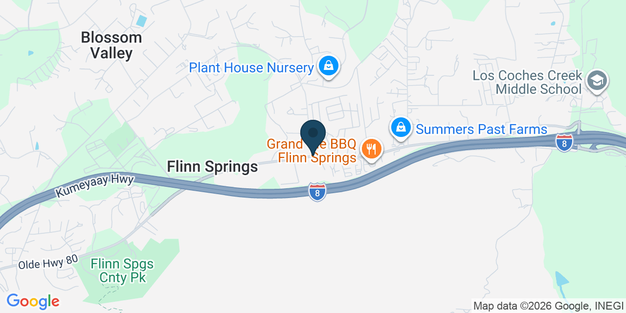 Map showing San Diego County, CA
