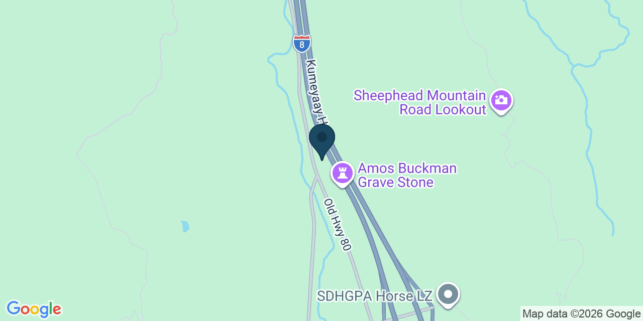 Map showing San Diego County, CA