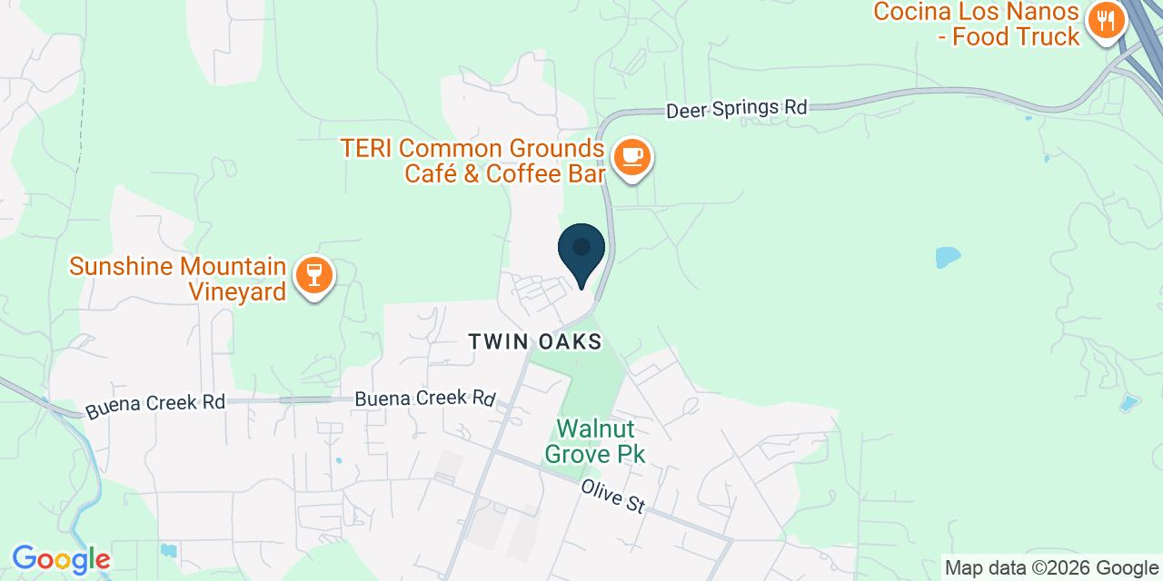 Map showing San Marcos, San Diego County, CA
