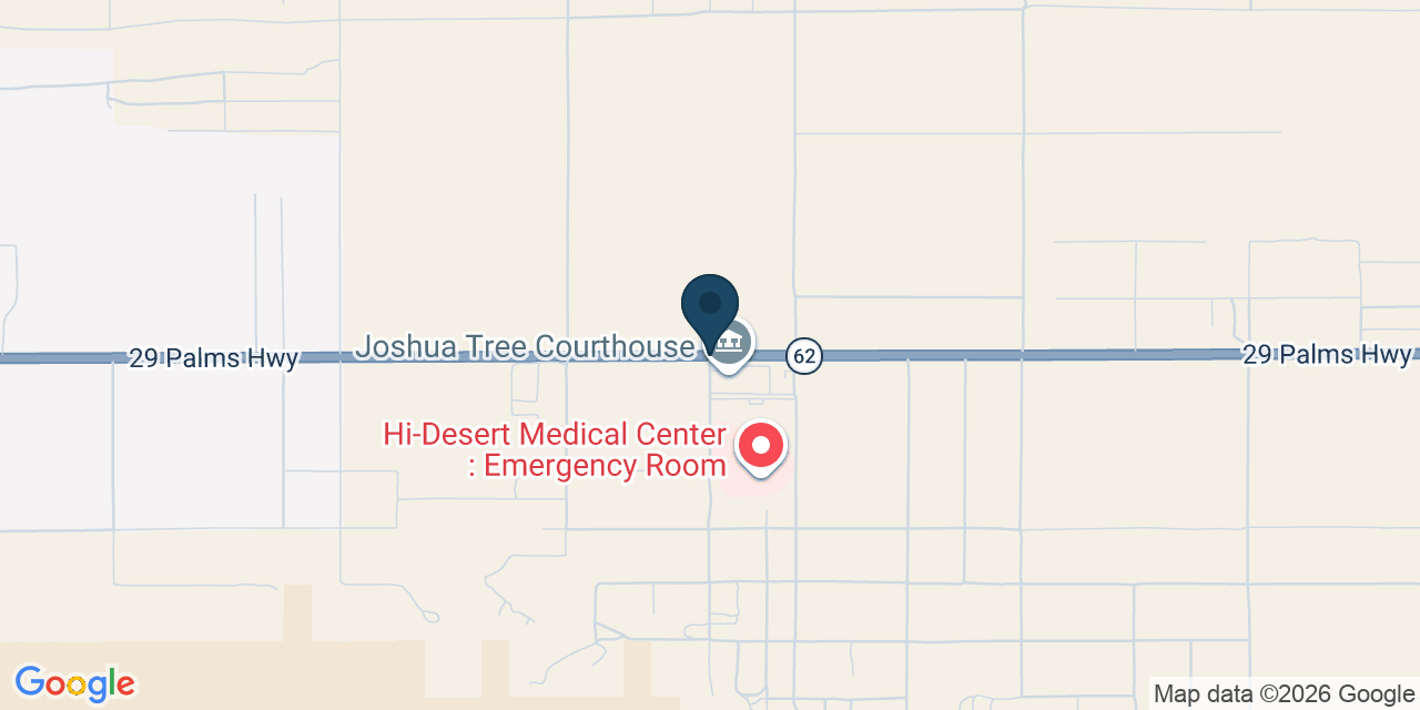 Map showing Joshua Tree, San Bernardino County, CA