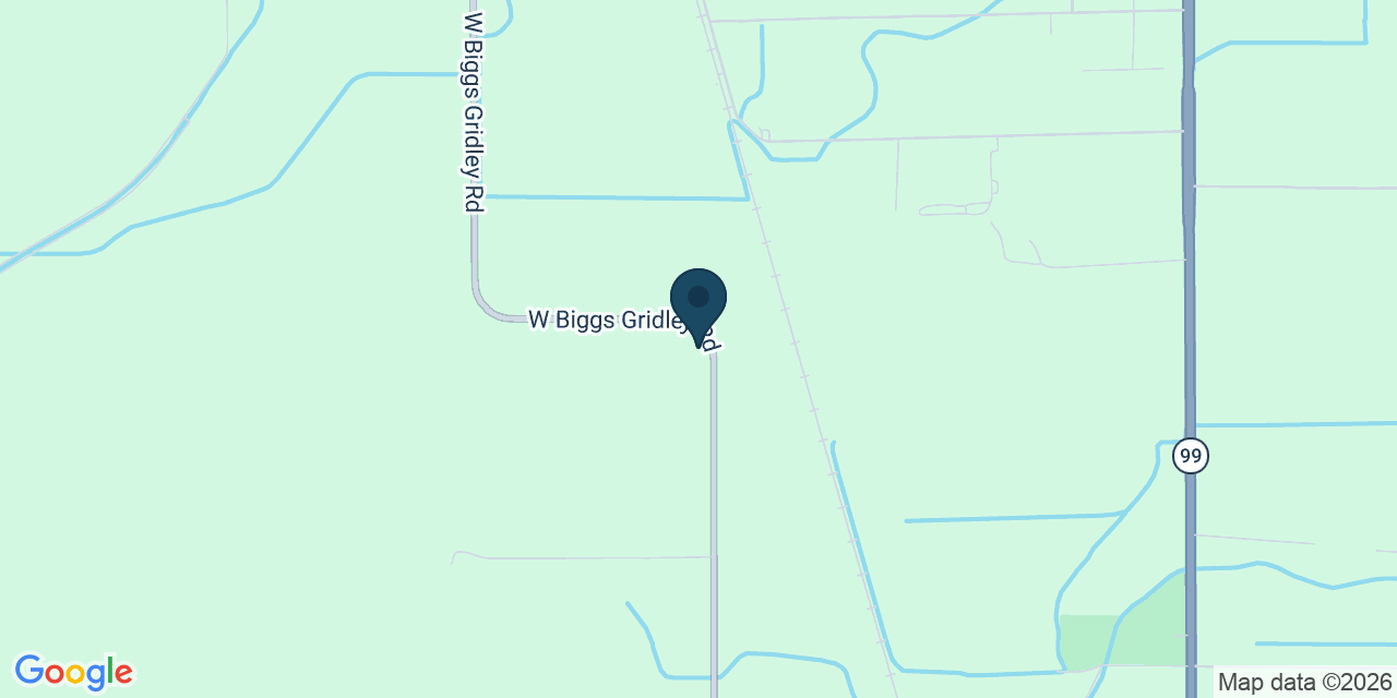 Map showing Gridley, Butte County, CA