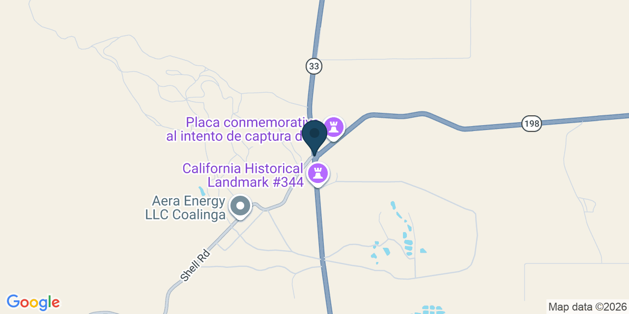 Map showing Fresno County, CA