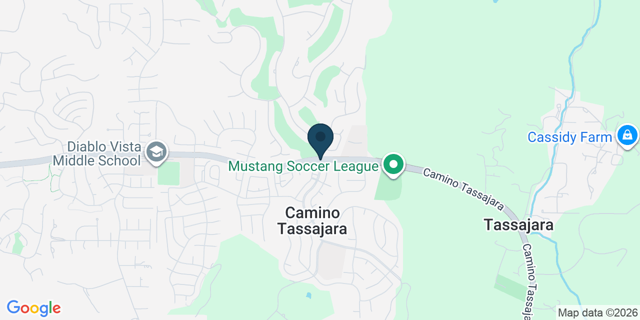 Map showing Camino Tassajara, Contra Costa County, CA