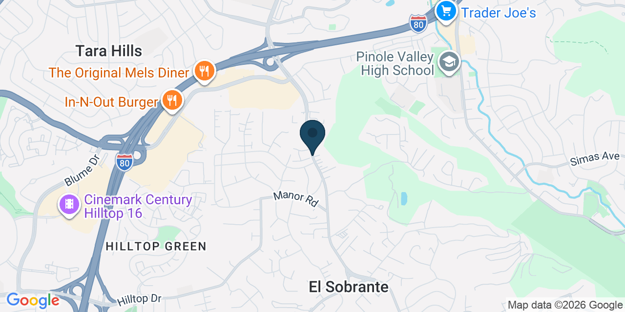 Map showing Contra Costa County, CA