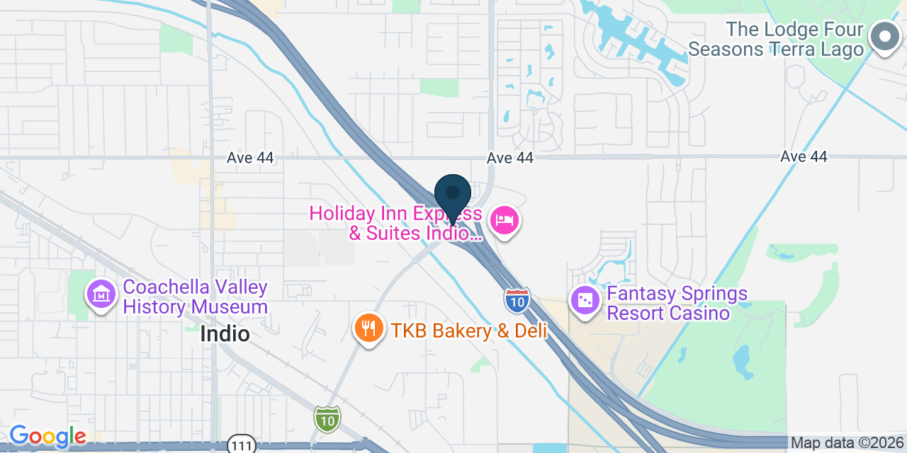 Map showing Indio, Riverside County, CA