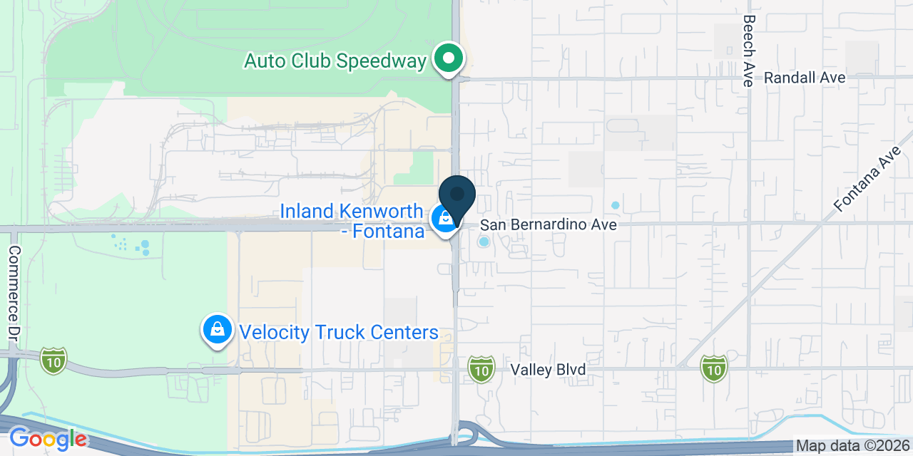 Map showing San Bernardino County, CA