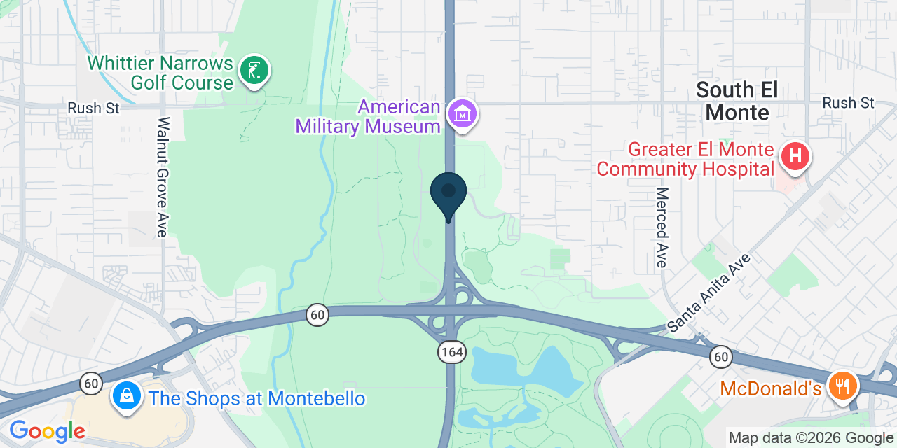Map showing Los Angeles County, CA