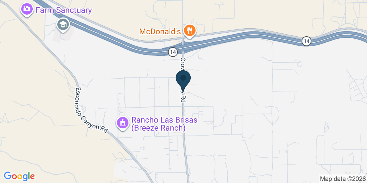 Map showing Los Angeles County, CA