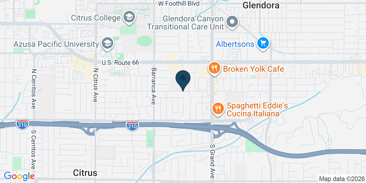 Map showing Los Angeles County, CA