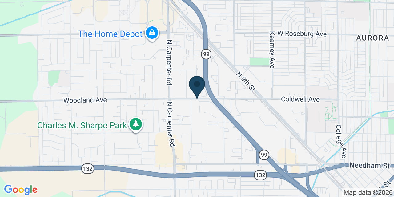 Map showing Stanislaus County, CA