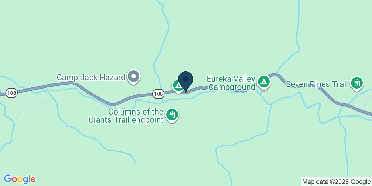 Map showing Tuolumne County, CA