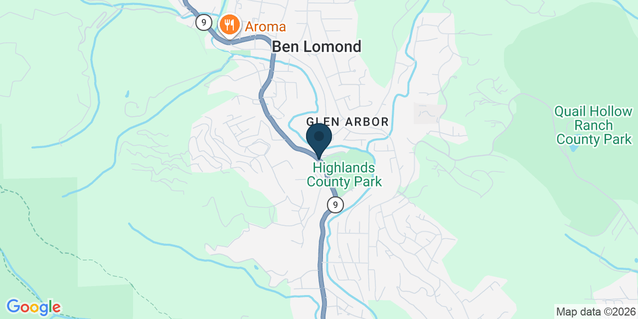 Map showing Ben Lomond, Santa Cruz County, CA