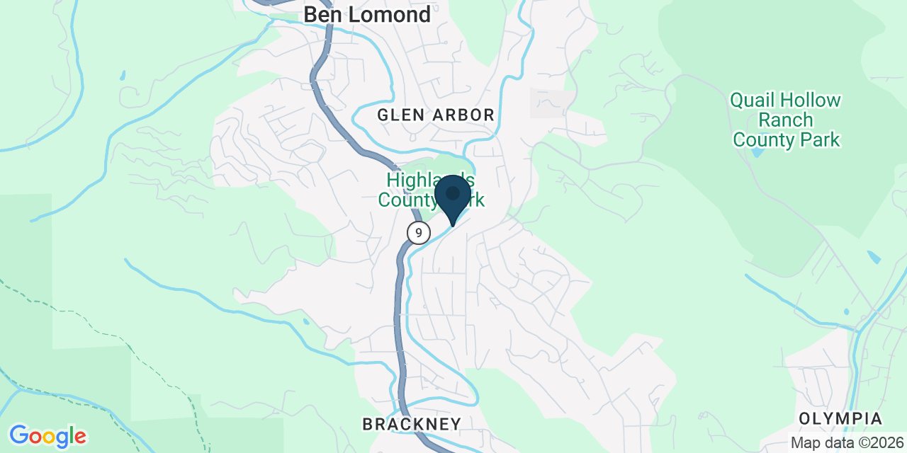 Map showing Ben Lomond, Santa Cruz County, CA