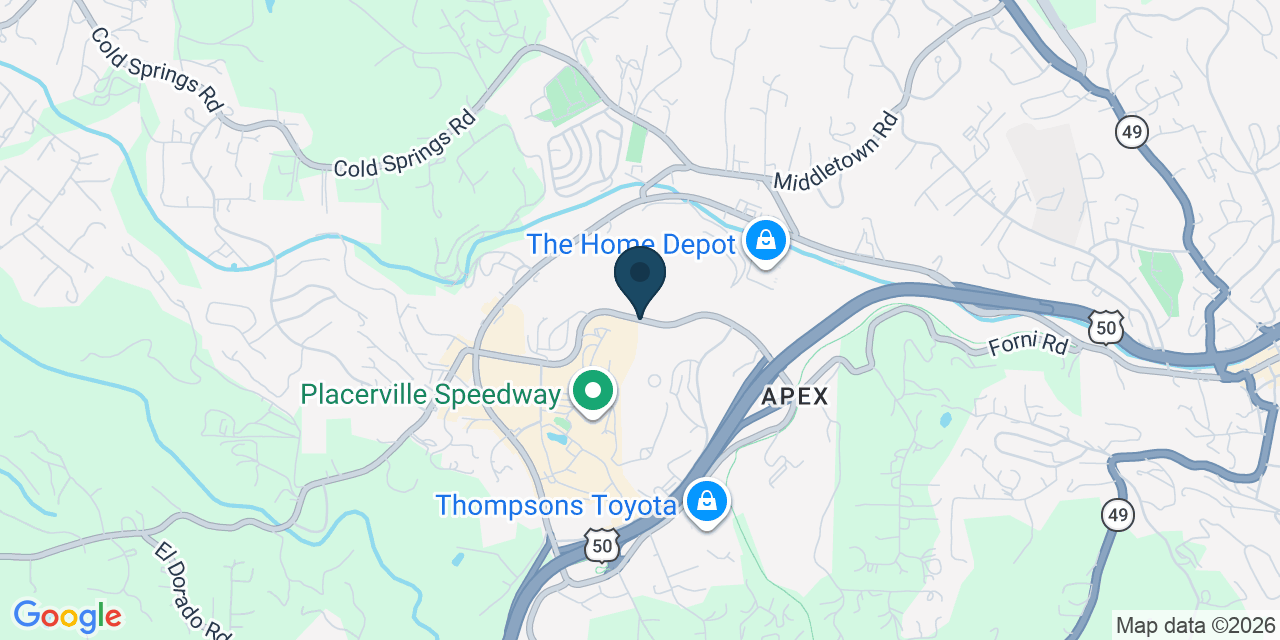 Map showing Placerville, El Dorado County, CA