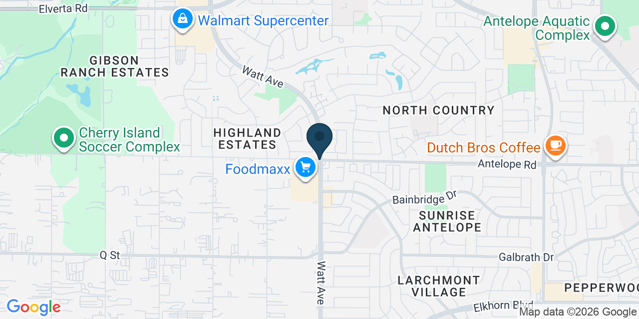 Map showing Antelope, Sacramento County, CA