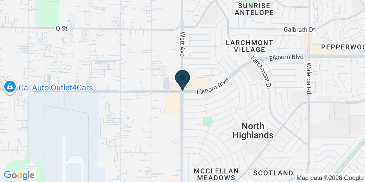 Map showing North Highlands, Sacramento County, CA