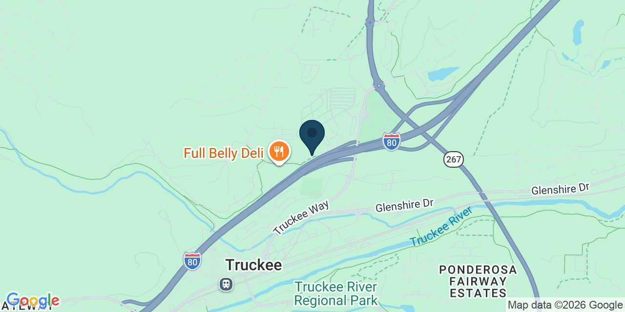 Map showing Truckee, Nevada County, CA
