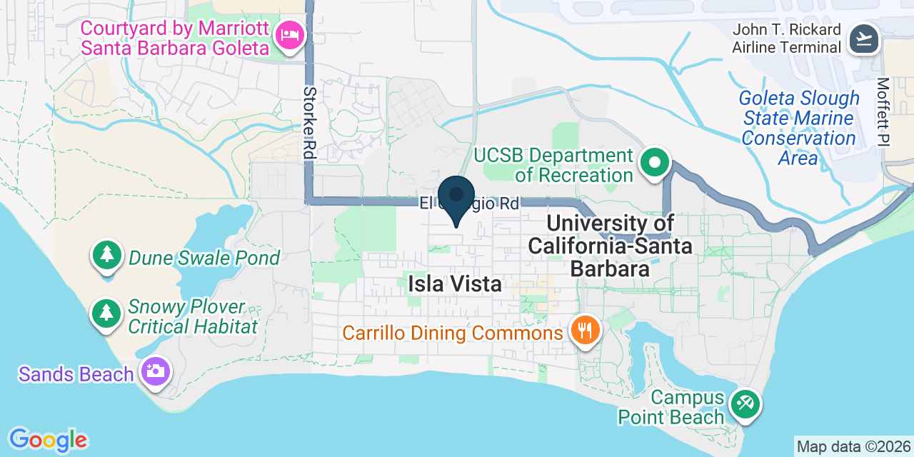 Map showing Goleta, Santa Barbara County, CA