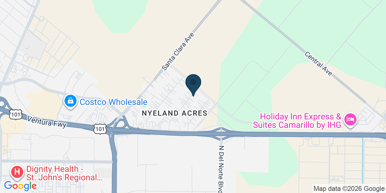 Map showing Oxnard, Ventura County, CA