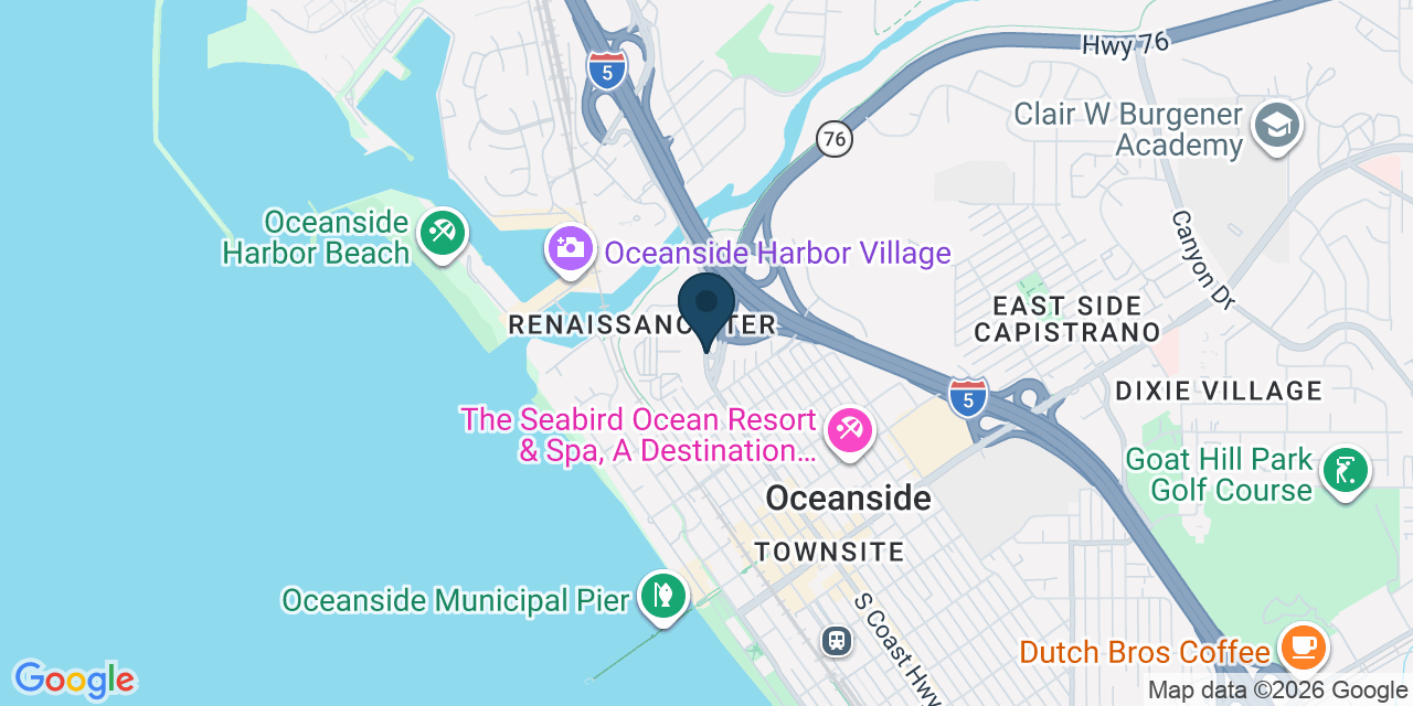 Map showing San Diego County, CA