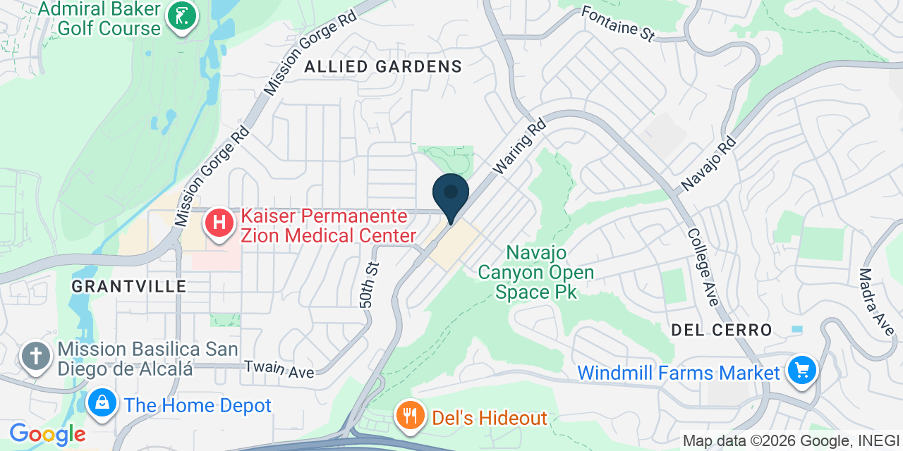 Map showing San Diego, San Diego County, CA