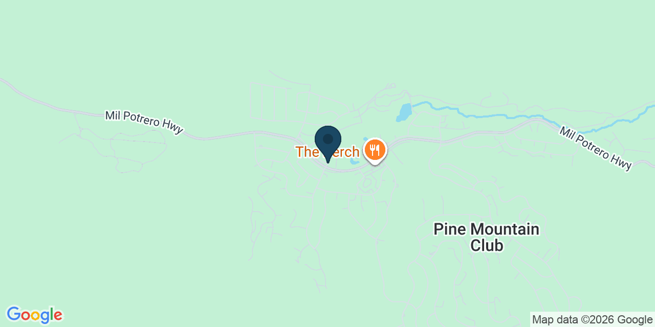 Map showing Pine Mountain Club, Kern County, CA