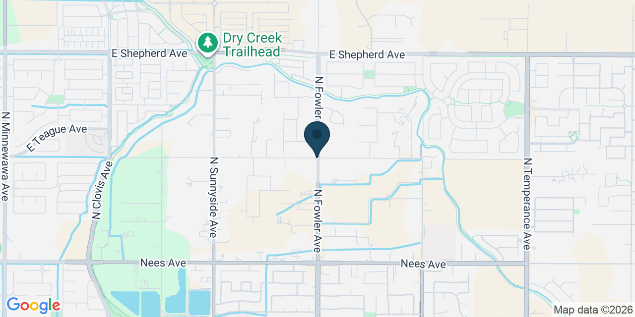 Map showing Clovis, Fresno County, CA