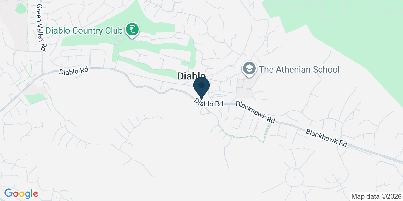 Map showing Danville, Contra Costa County, CA