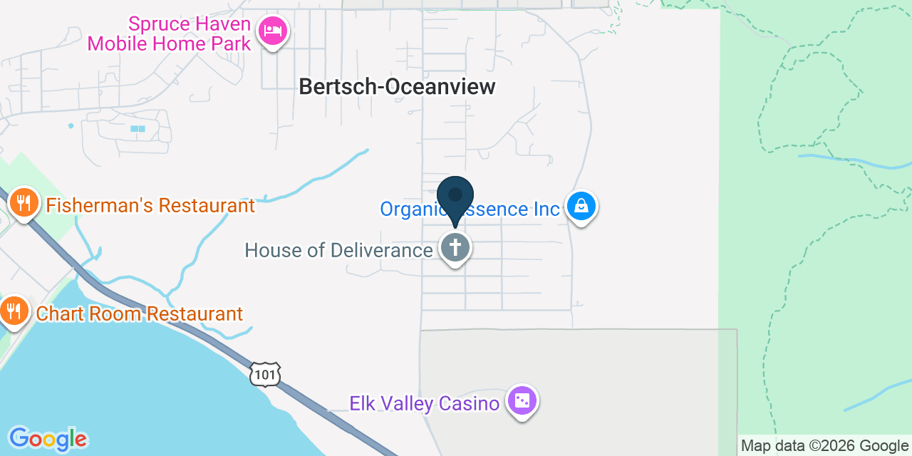 Map showing Crescent City, Del Norte County, CA