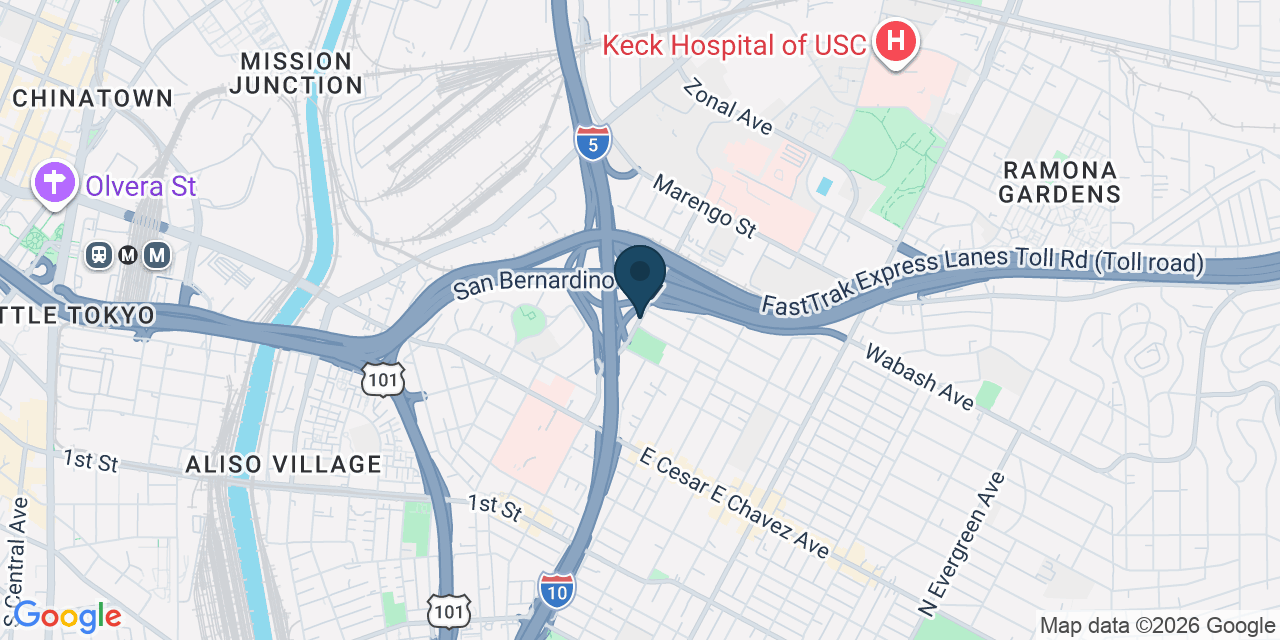 Map showing Los Angeles, Los Angeles County, CA