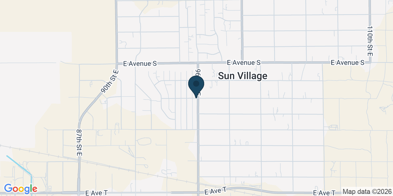 Map showing Sun Village, Los Angeles County, CA