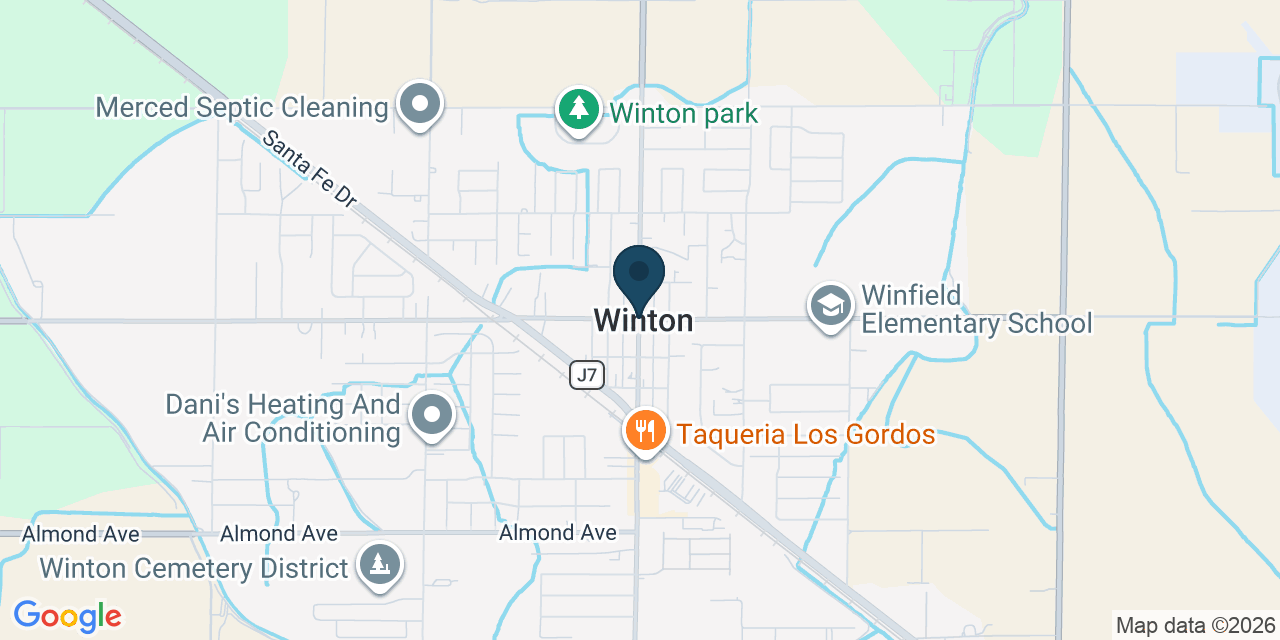 Map showing Winton, Merced County, CA