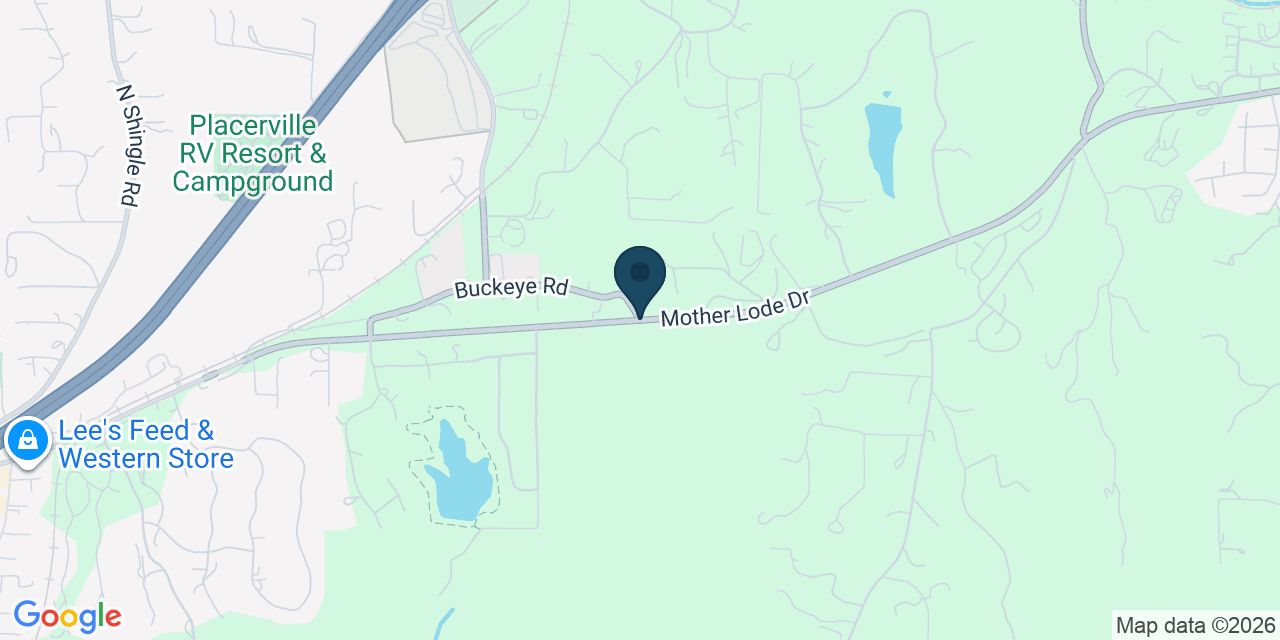Map showing El Dorado County, CA