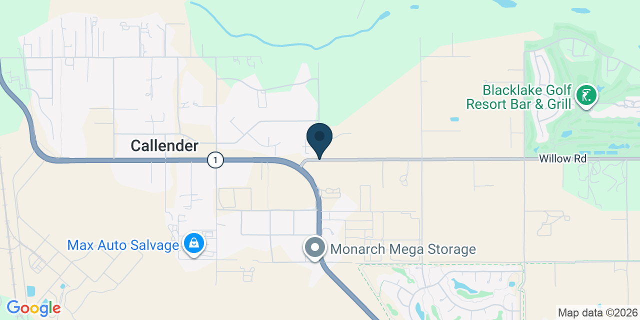 Map showing Callender, San Luis Obispo County, CA