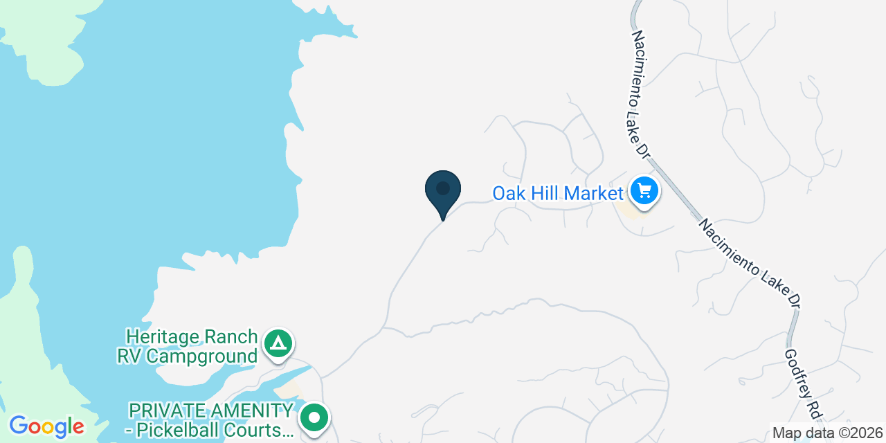 Map showing Lake Nacimiento, San Luis Obispo County, CA