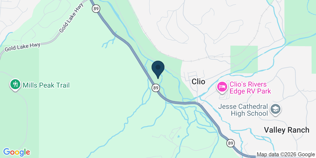 Map showing Clio, Plumas County, CA