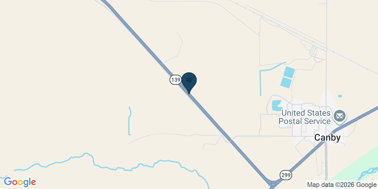 Map showing Canby, Modoc County, CA