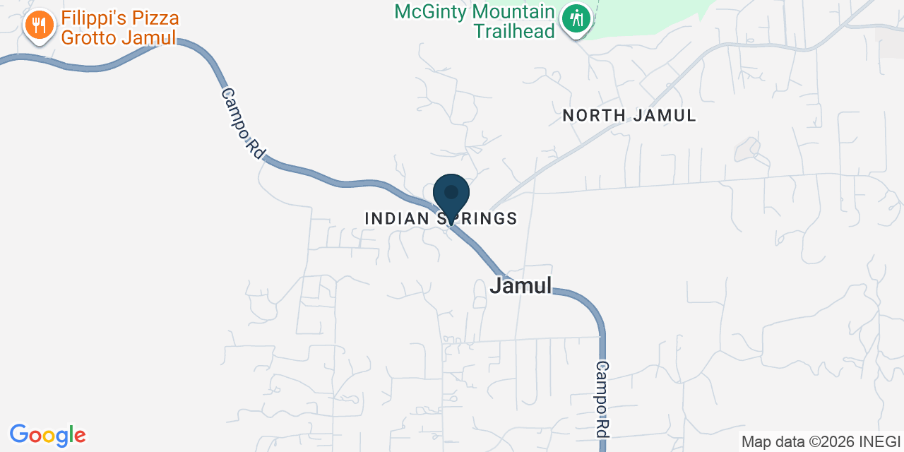 Map showing Jamul, San Diego County, CA