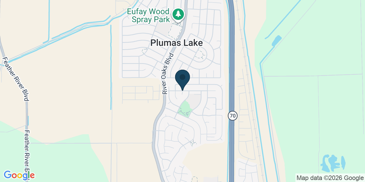 Map showing Plumas Lake, Yuba County, CA