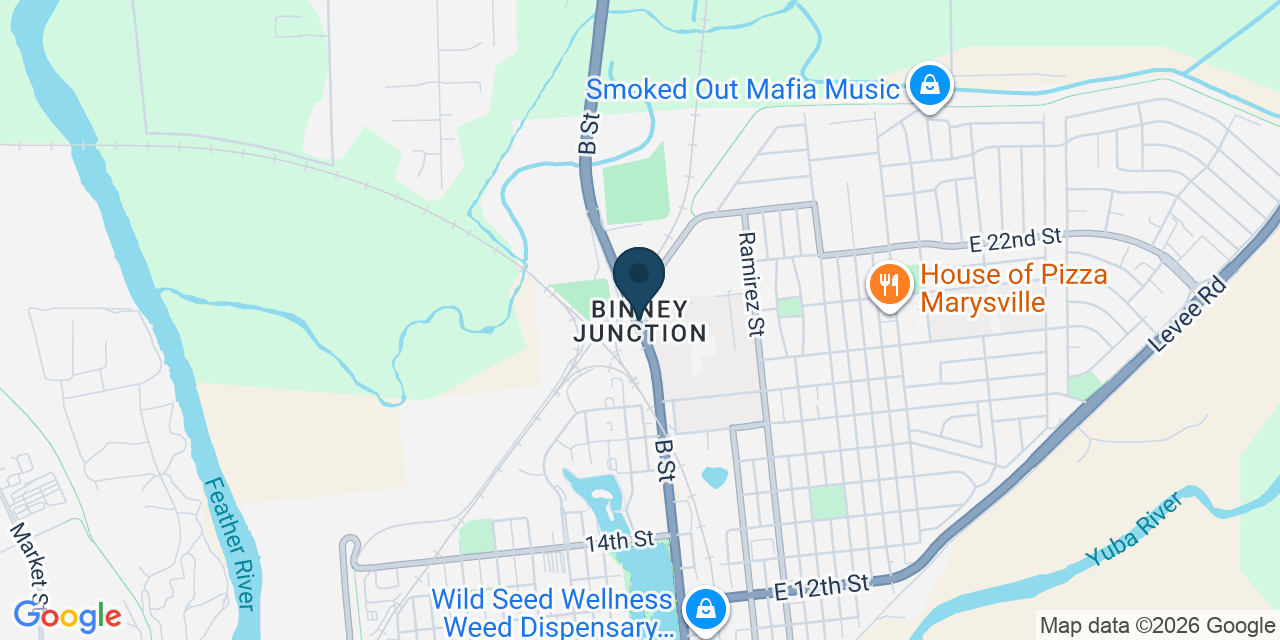 Map showing Marysville, Yuba County, CA