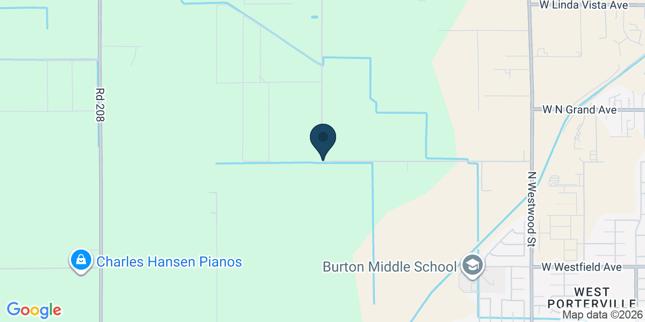 Map showing Tulare County, CA
