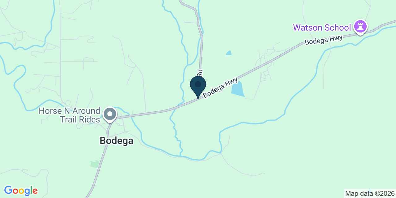 Map showing Bodega, Sonoma County, CA
