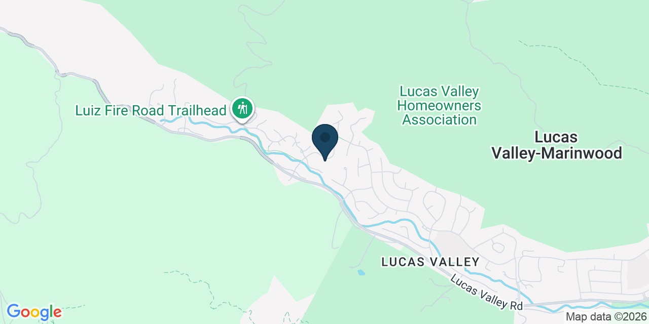 Map showing San Rafael, Marin County, CA