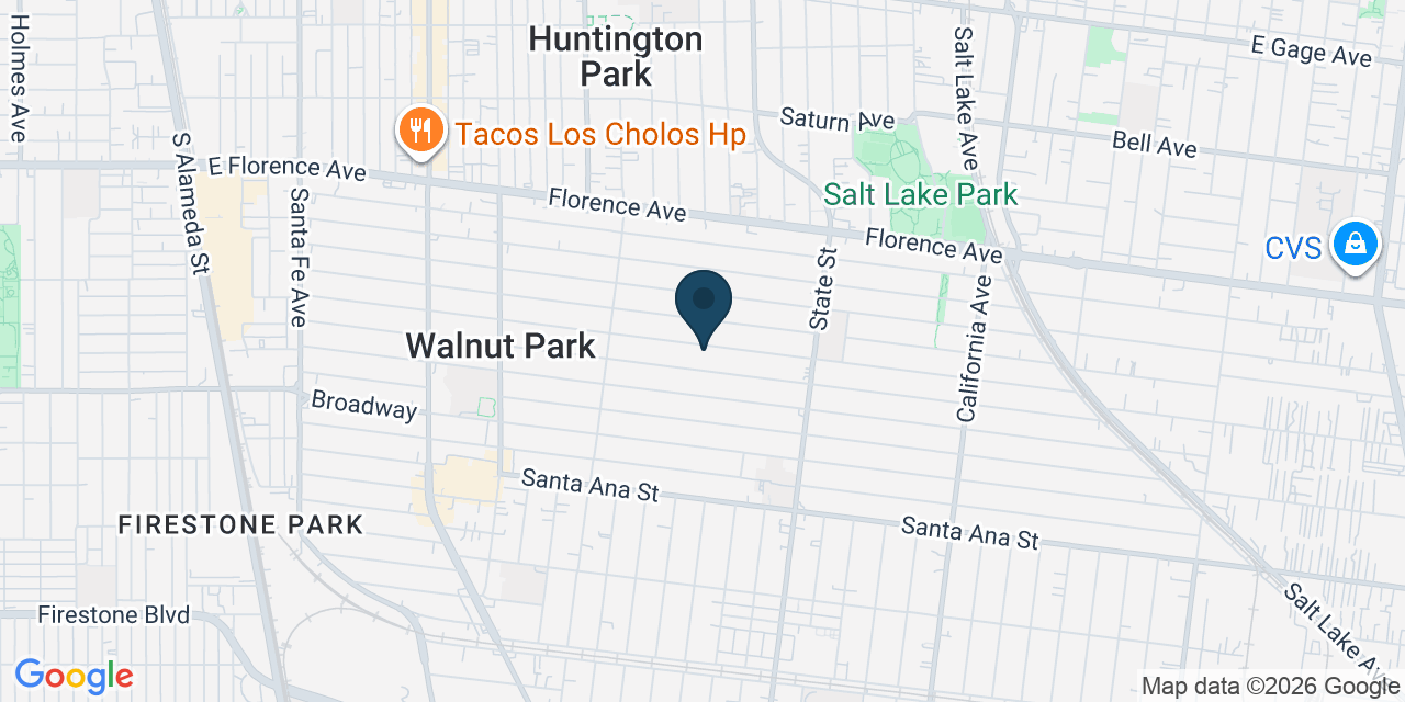 Map showing Huntington Park, Los Angeles County, CA