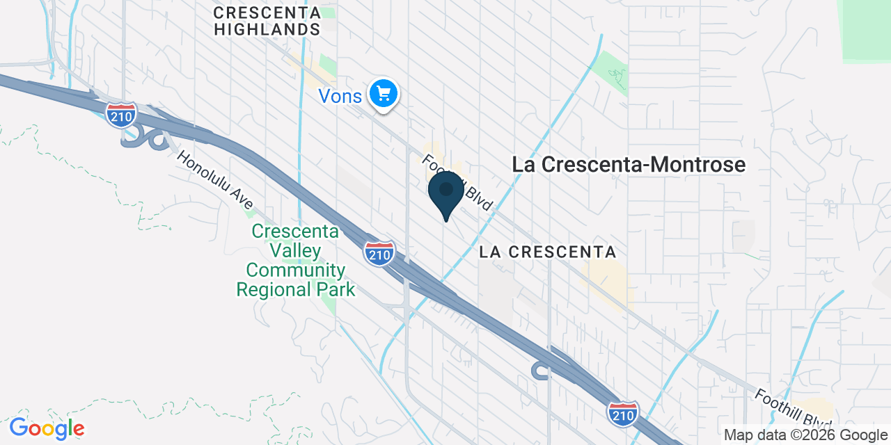 Map showing La Crescenta-Montrose, Los Angeles County, CA